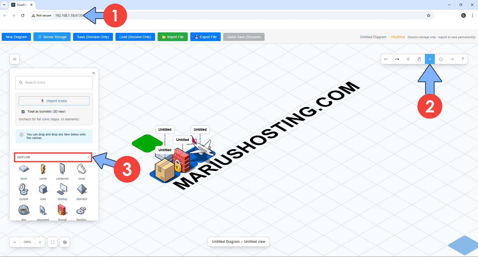 FossFlow UGREEN NAS Set up 4