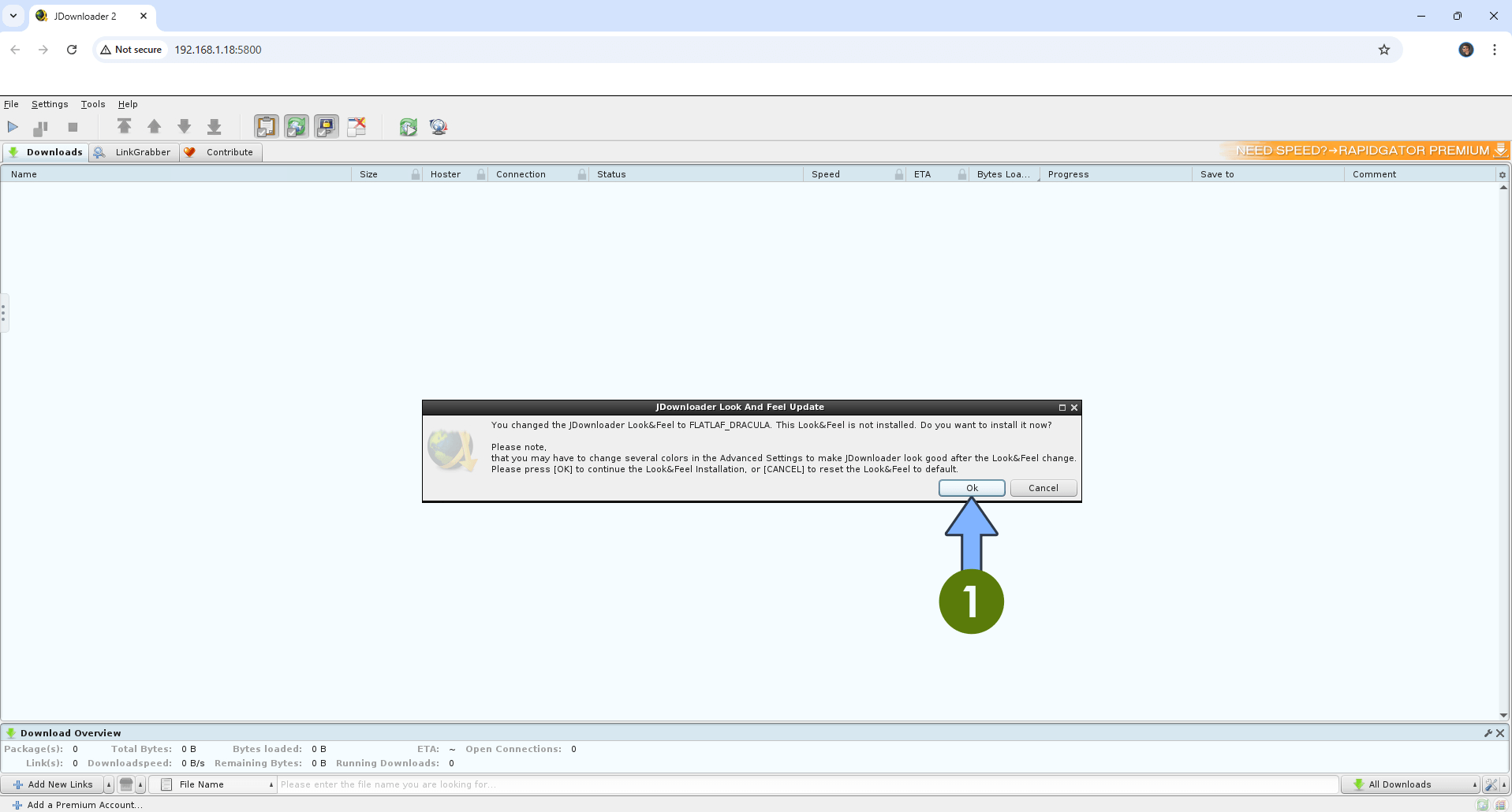 Jdownloader 2 UGREEN NAS Set up 4