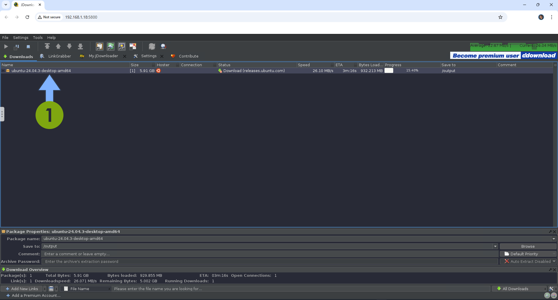 Jdownloader 2 UGREEN NAS Set up 7
