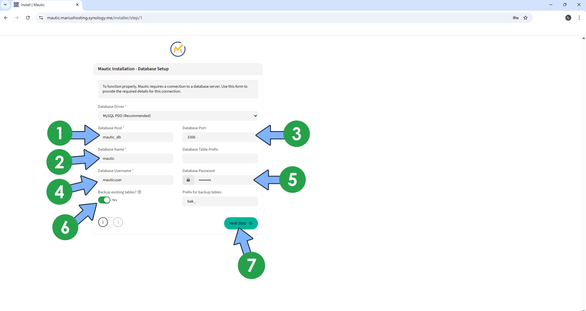 Mautic 6 Synology Set up 11
