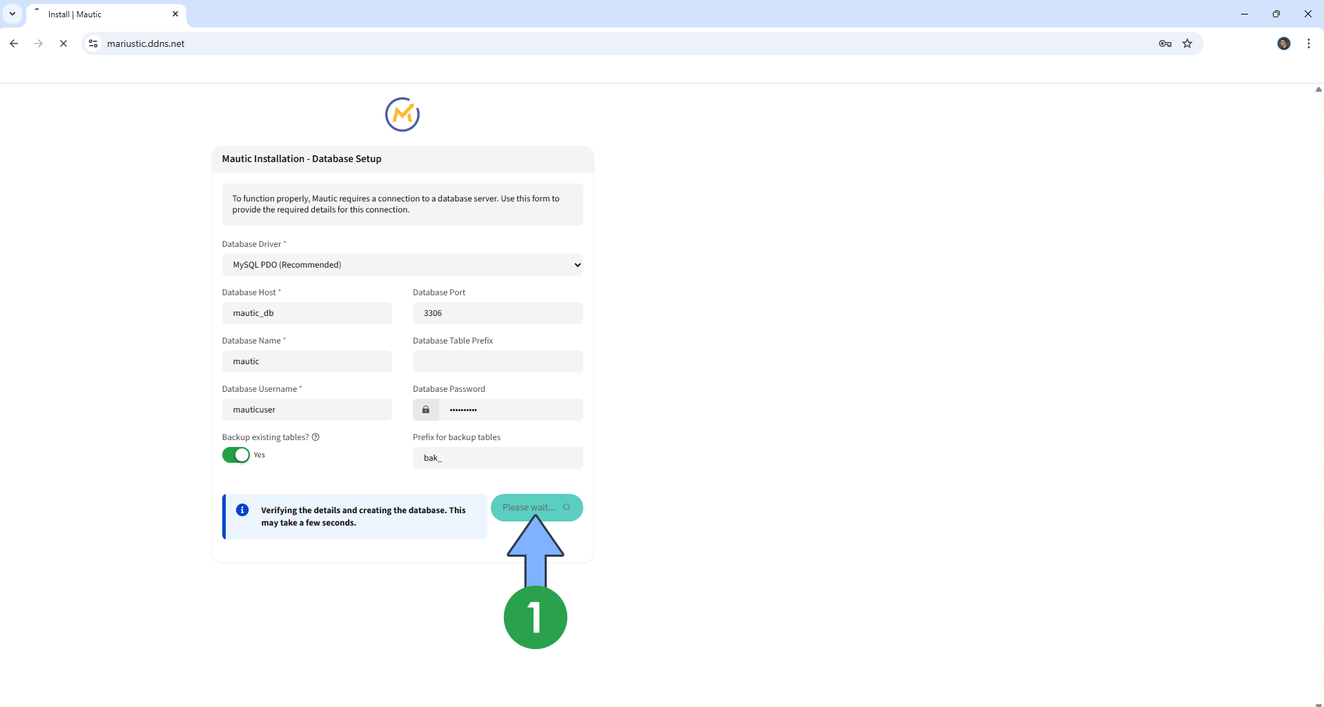 Mautic UGREEN NAS Set up 11