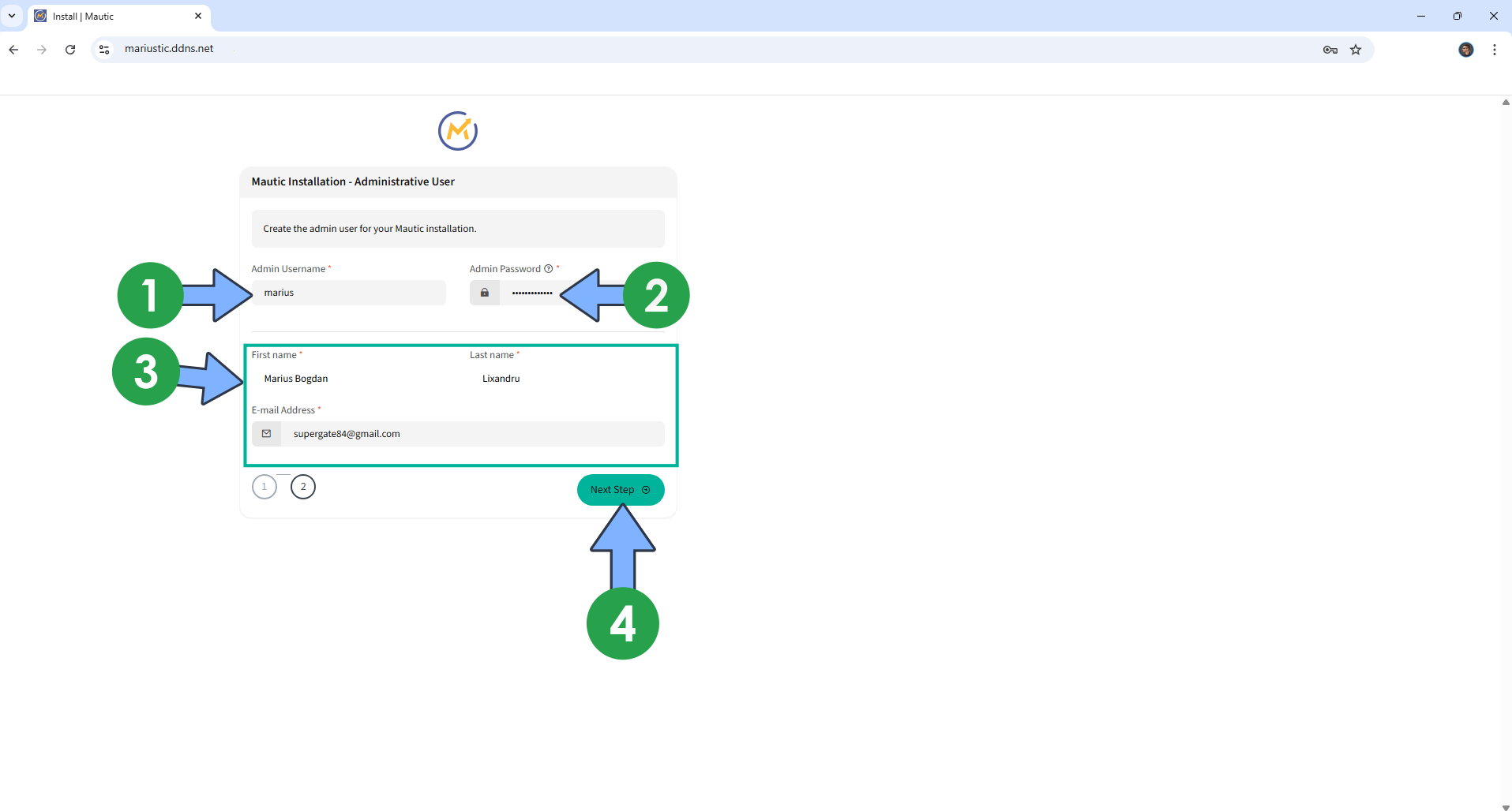 Mautic UGREEN NAS Set up 12