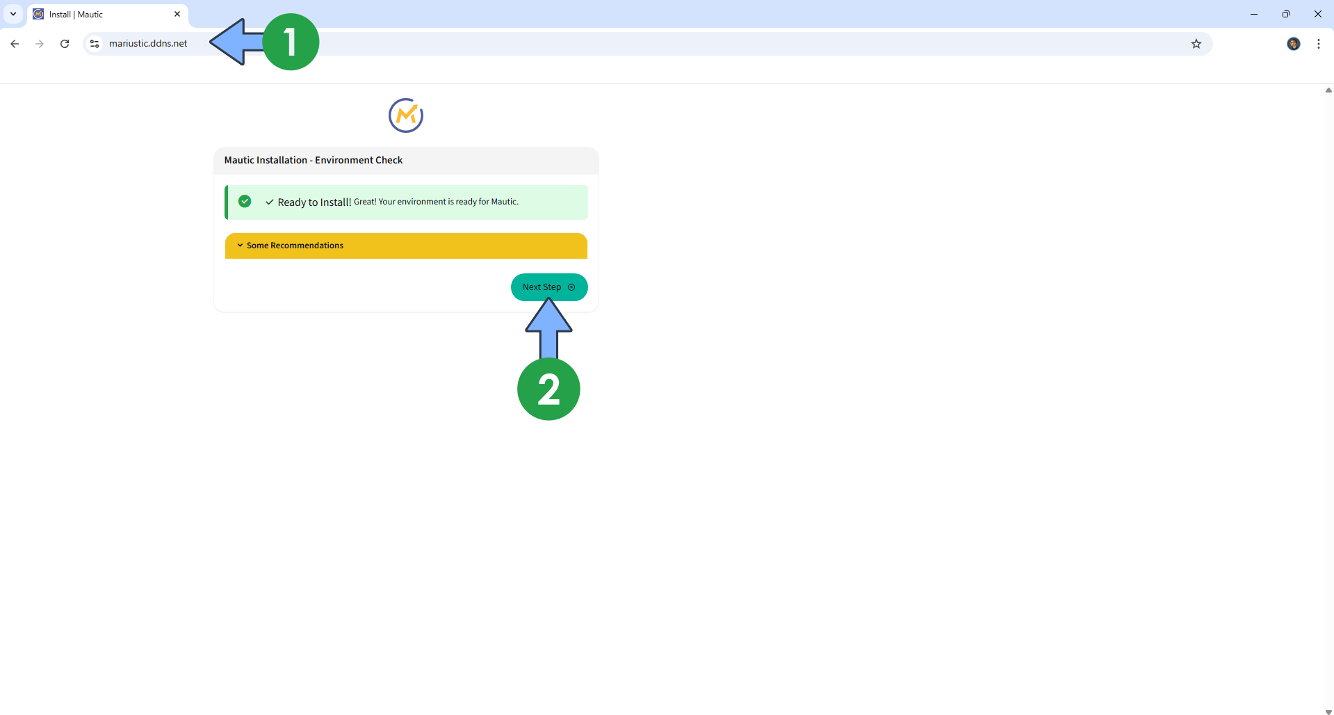 Mautic UGREEN NAS Set up 9