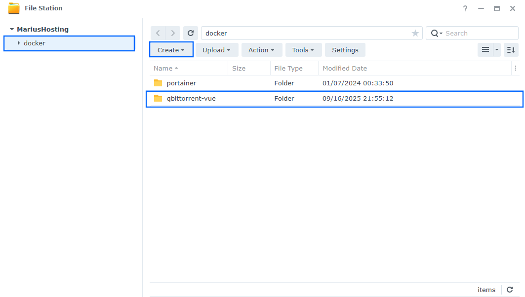 qBittorrent with VueTorrent Synology NAS Set up 01 Portainer new 2029