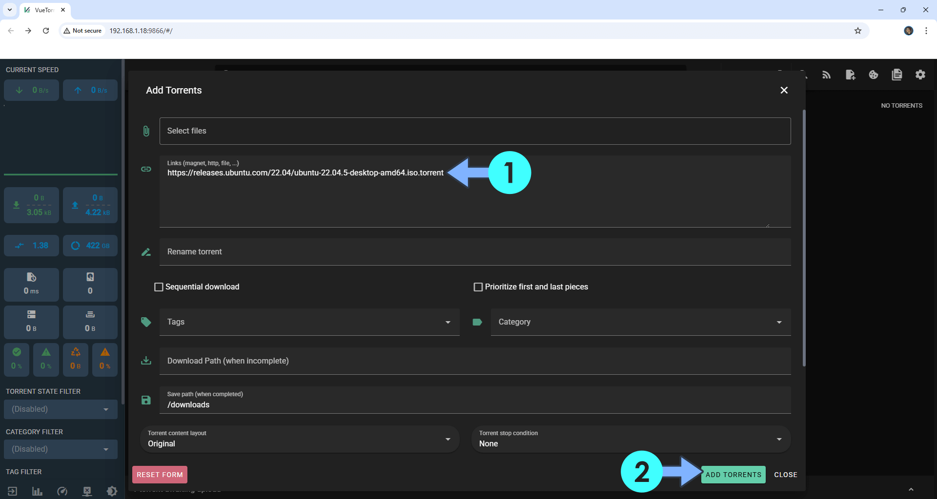qBittorrent with VueTorrent Synology NAS Set up 10 Portainer new 2028