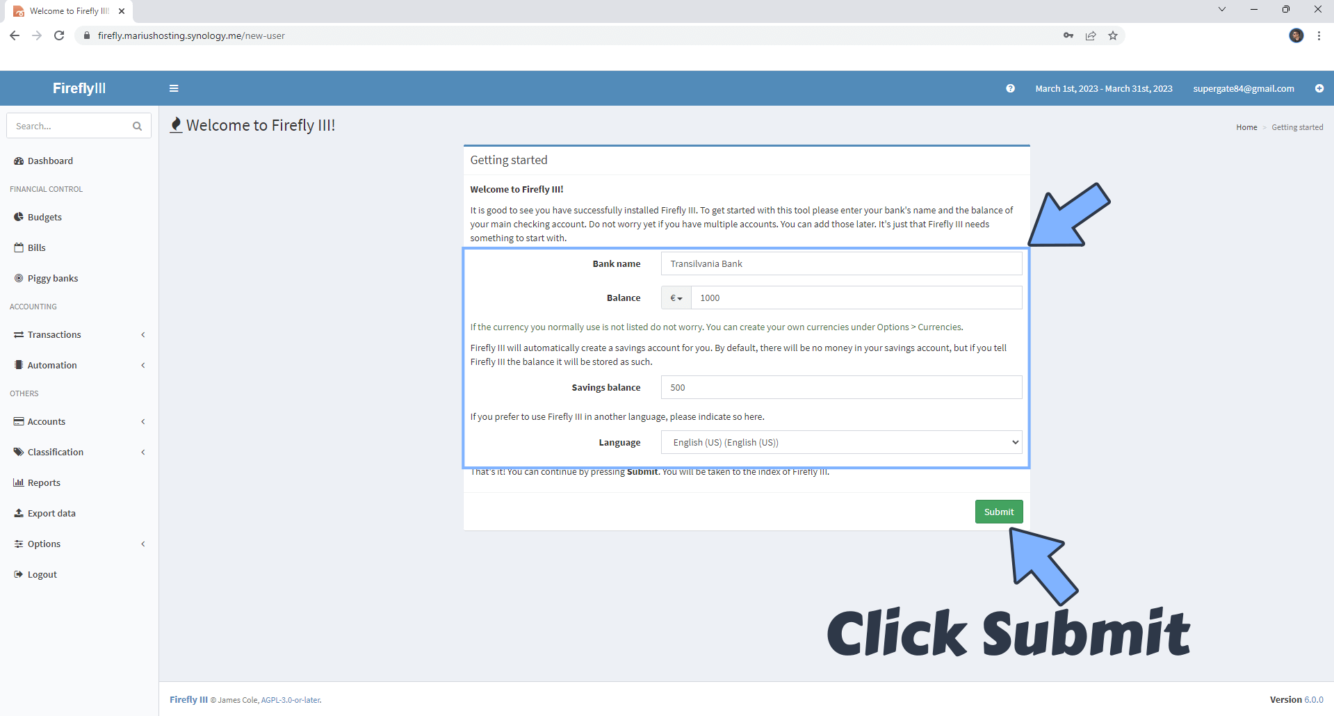 Firefly III PostgreSQL Importer Synology NAS Set up 15