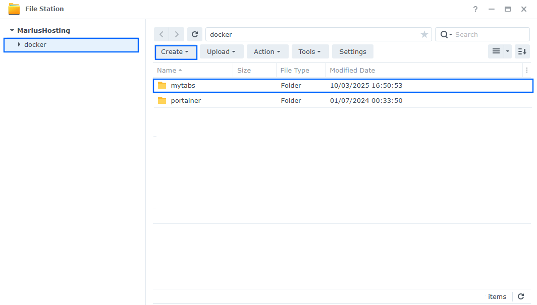 It's MyTabs Synology NAS Set up 1
