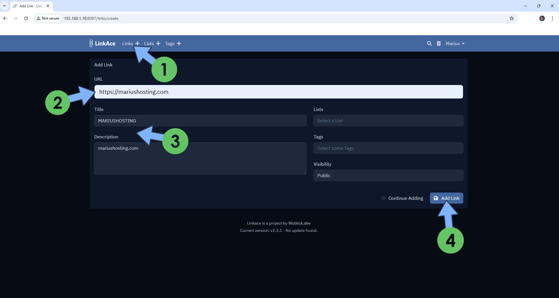 LinkAce Synology NAS Set up 11