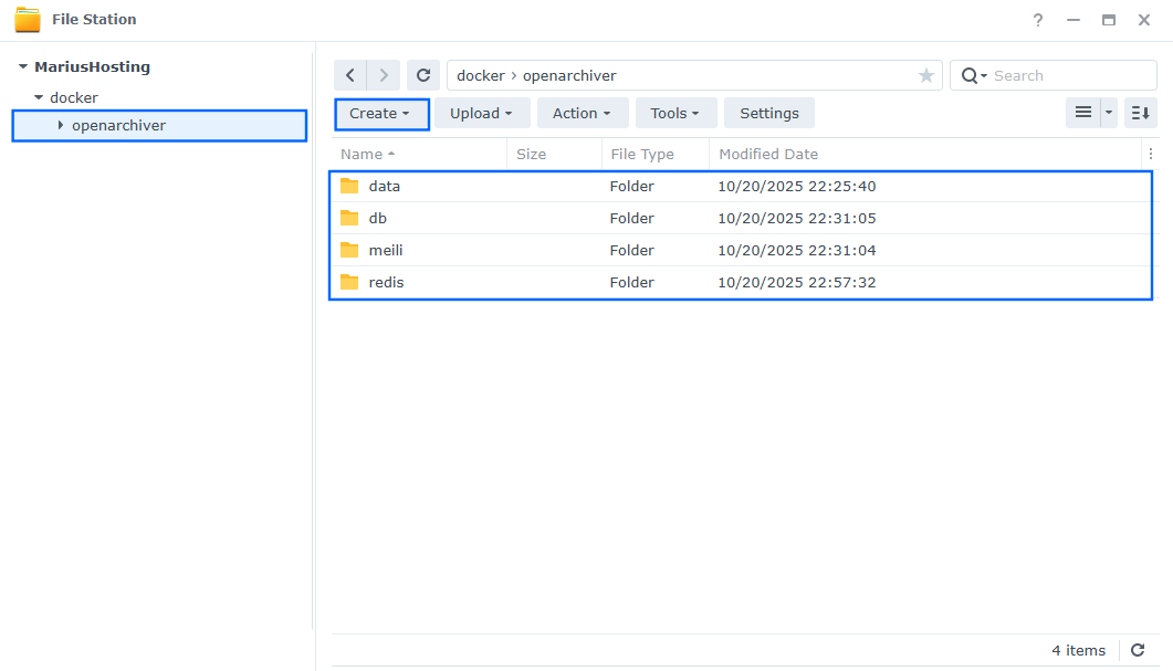 Open Archiver Synology NAS Set up 2