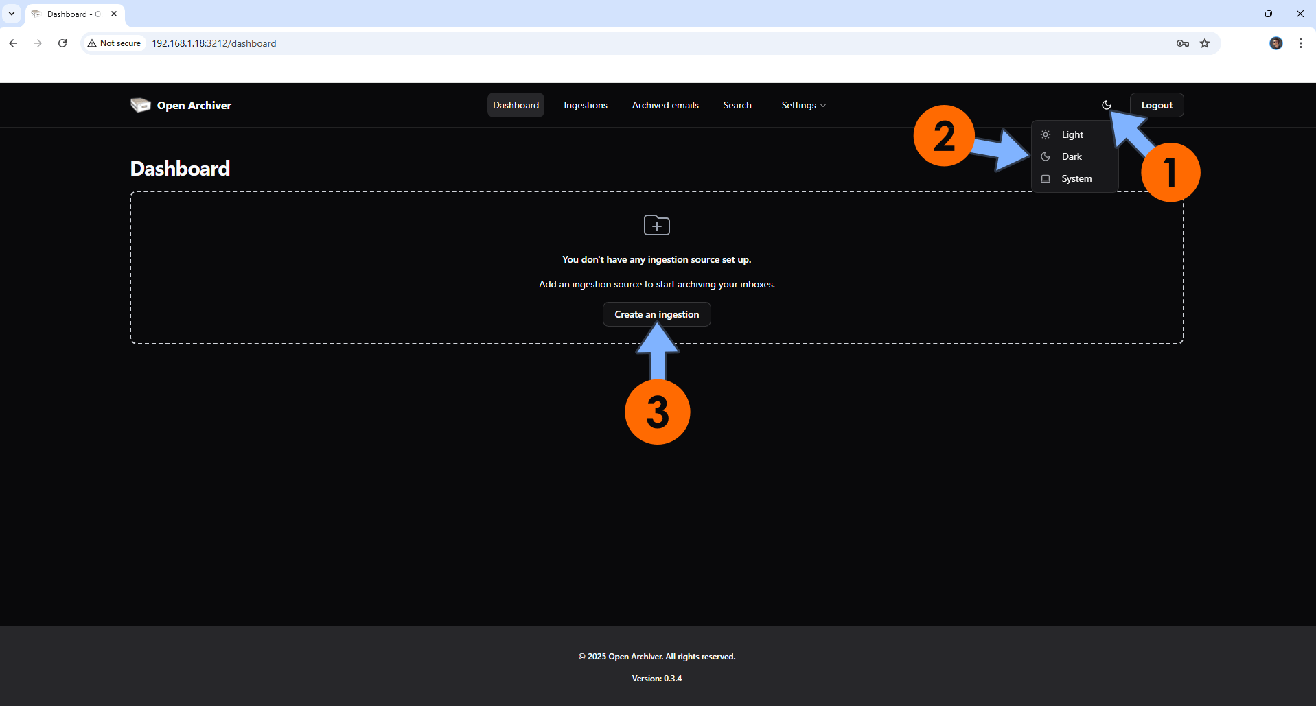 Open Archiver Synology NAS Set up 6
