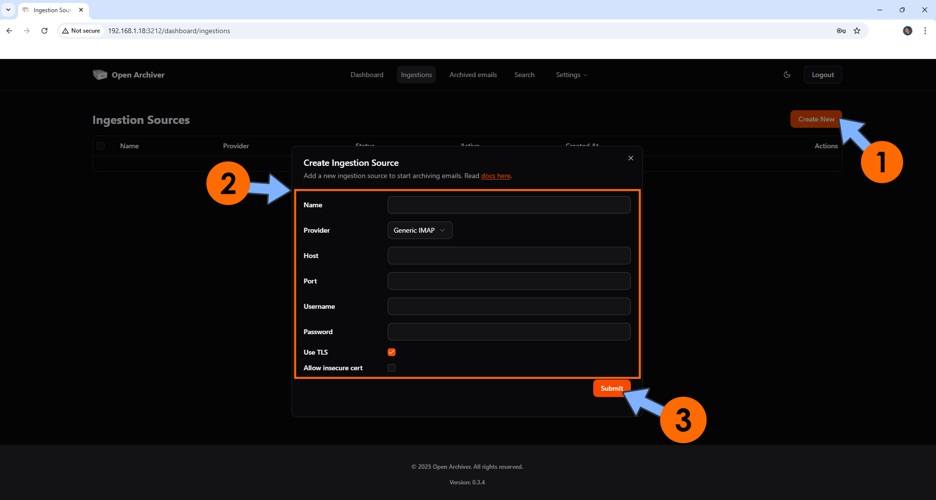 Open Archiver UGREEN NAS Set up 7