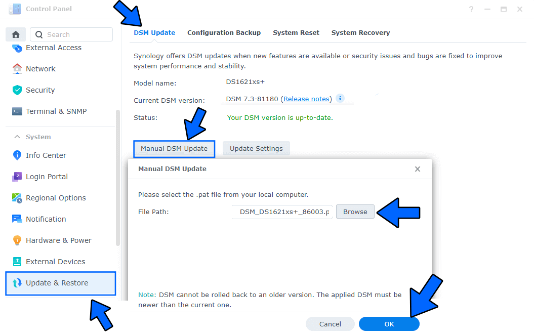 Synology DSM 7.3.1-86003 Released 1