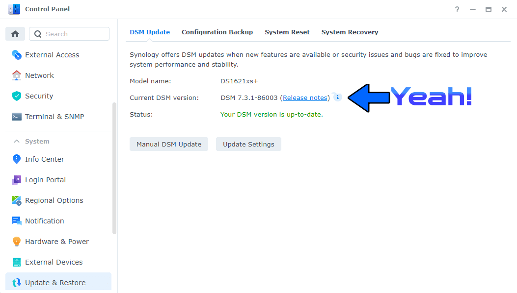Synology DSM 7.3.1-86003 Released 3