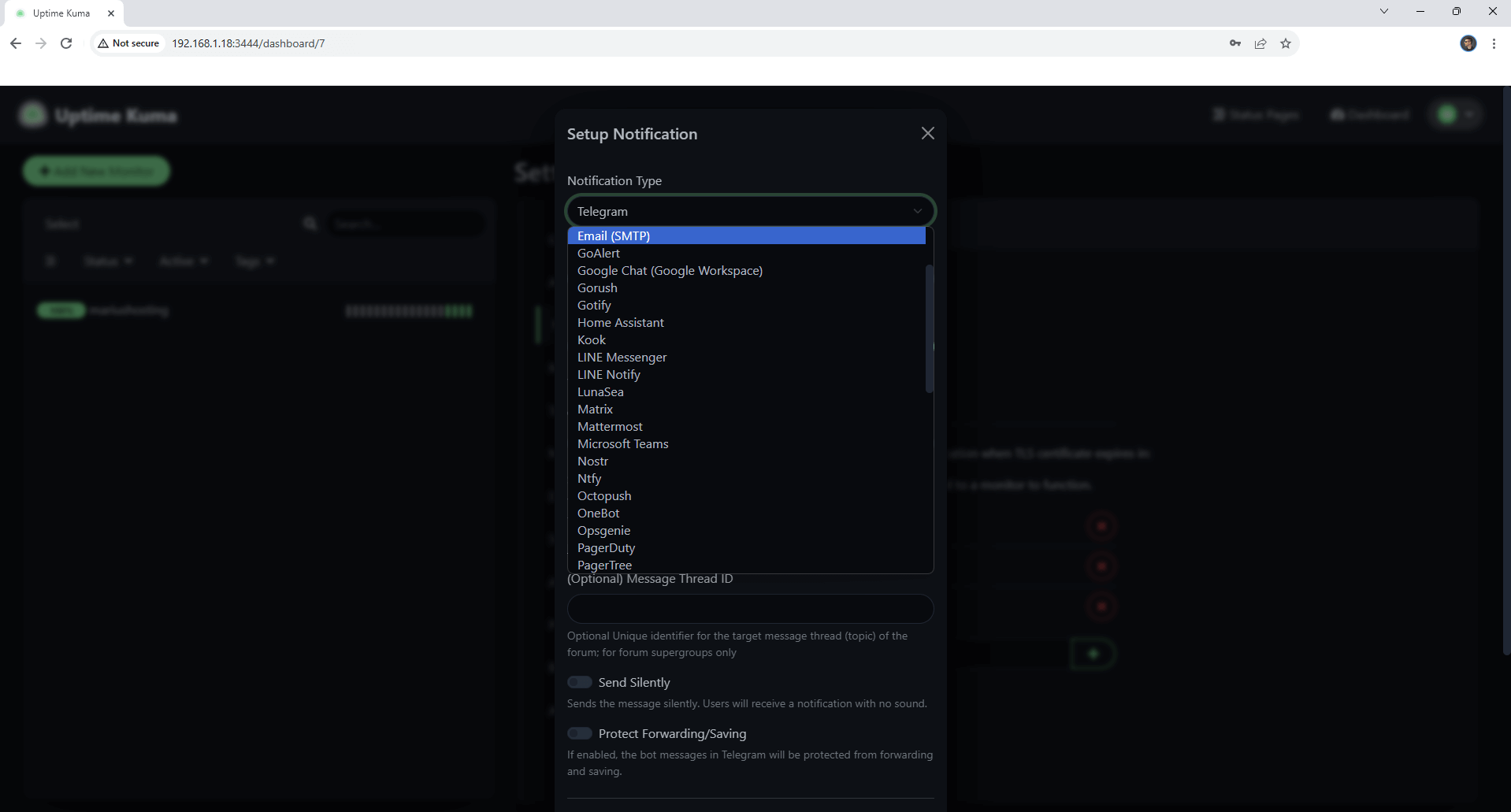 Uptime Kuma UGREEN NAS Set up 11
