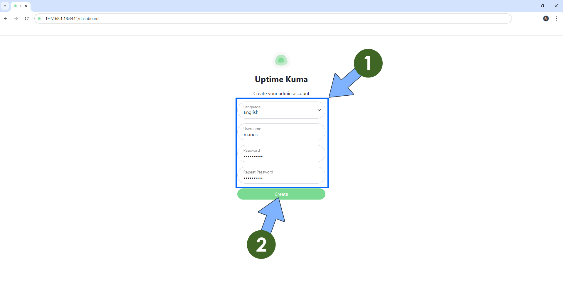 Uptime Kuma UGREEN NAS Set up 5