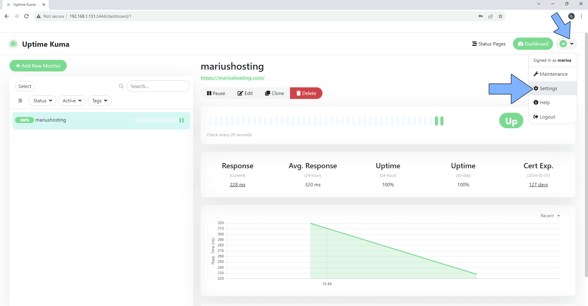 Uptime Kuma UGREEN NAS Set up 7