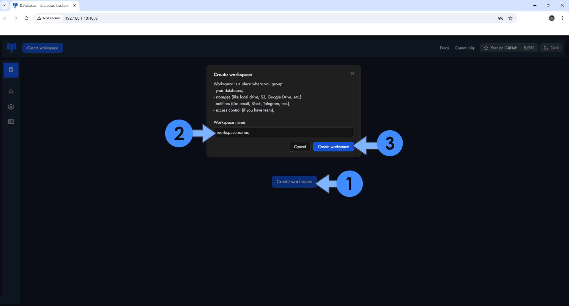 Databasus Synology NAS Set up 5 new 2027