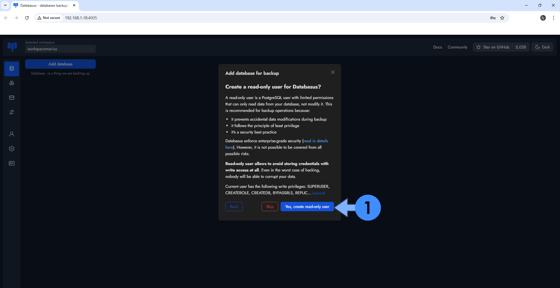 Databasus Synology NAS Set up 9 new 2027