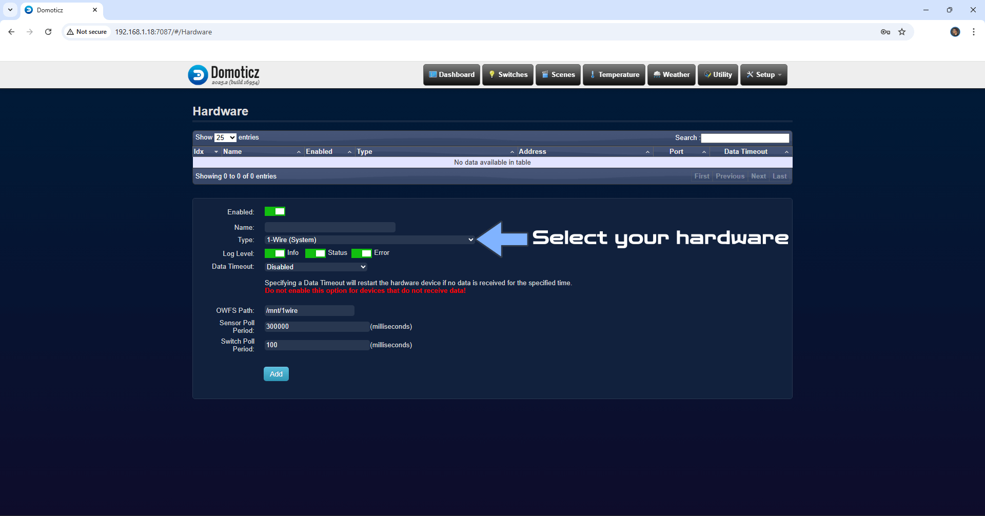 Domoticz Synology Portainer Set up 6