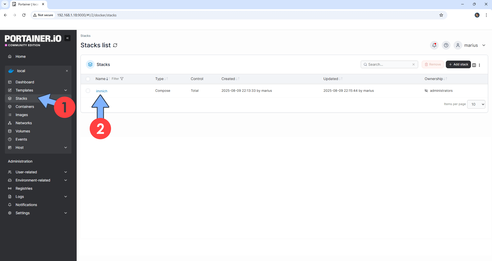 Immich POWER TOOLS Synology NAS Set up 4