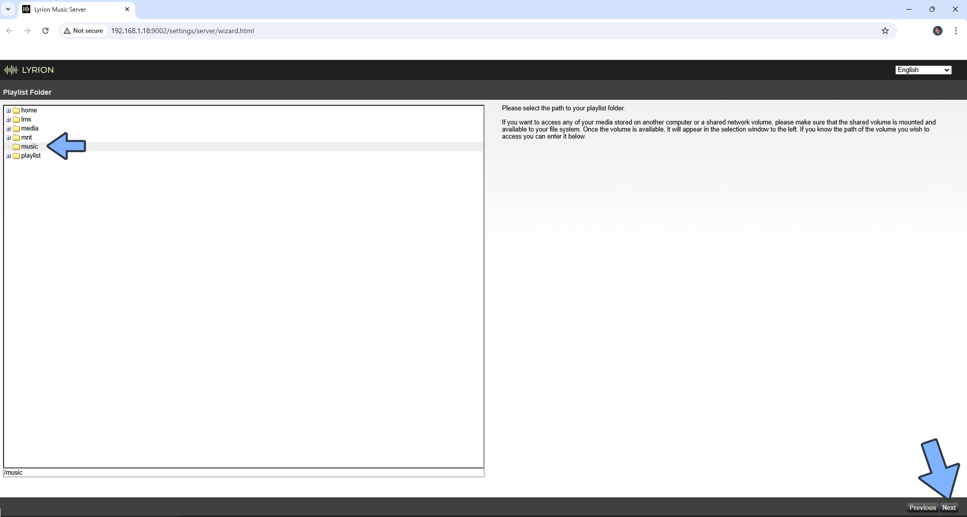 Lyrion Music Server UGREEN NAS Set up 7