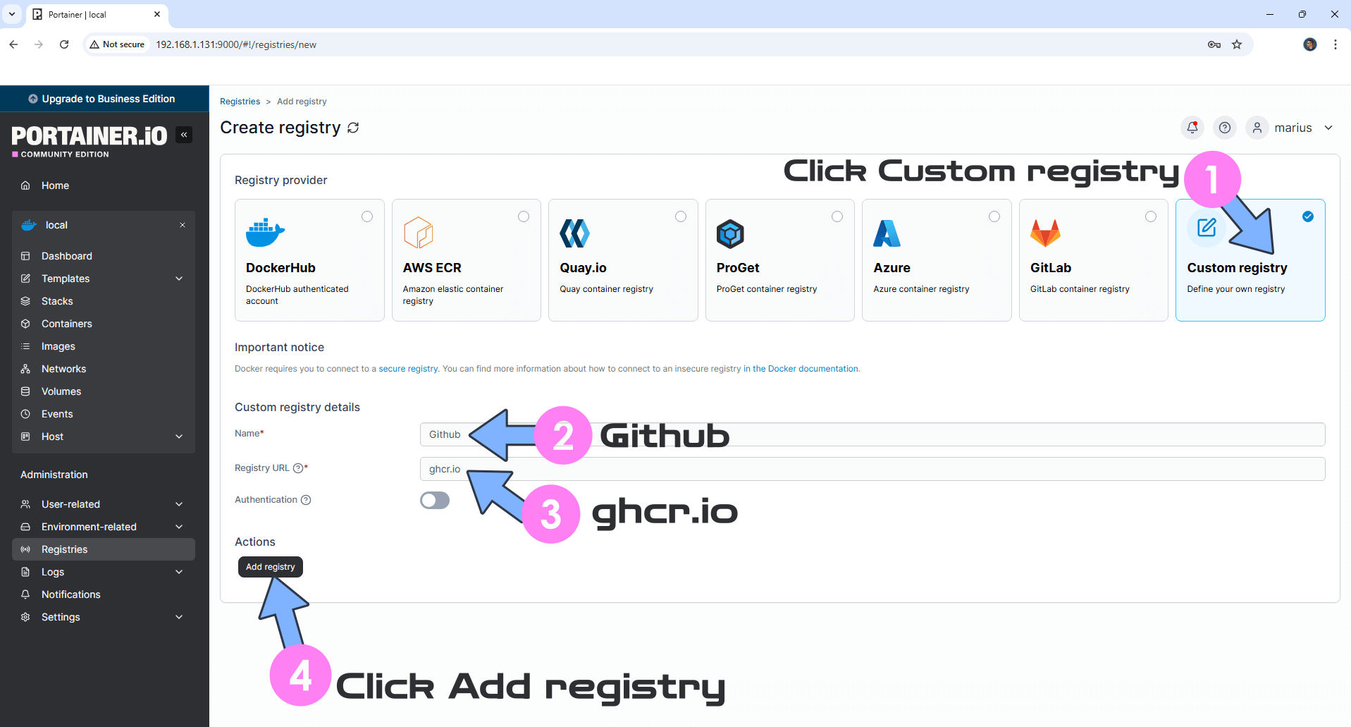 Portainer UGREEN NAS Docker Install 15