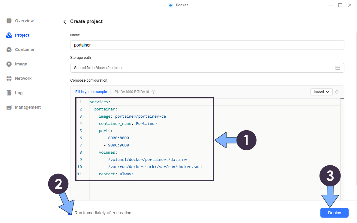 Portainer UGREEN NAS Docker Install 5