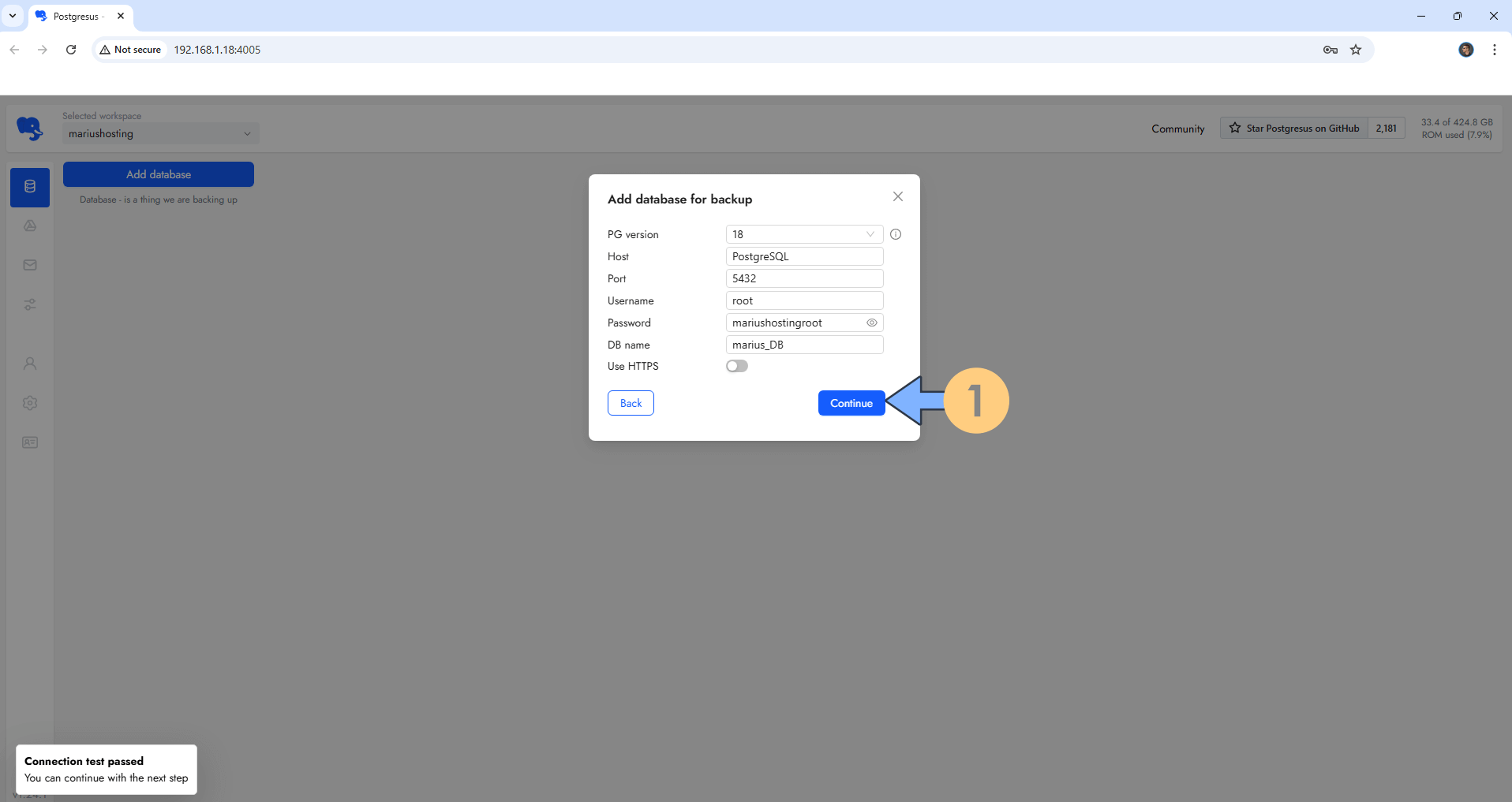 Postgresus Synology NAS Set up 8