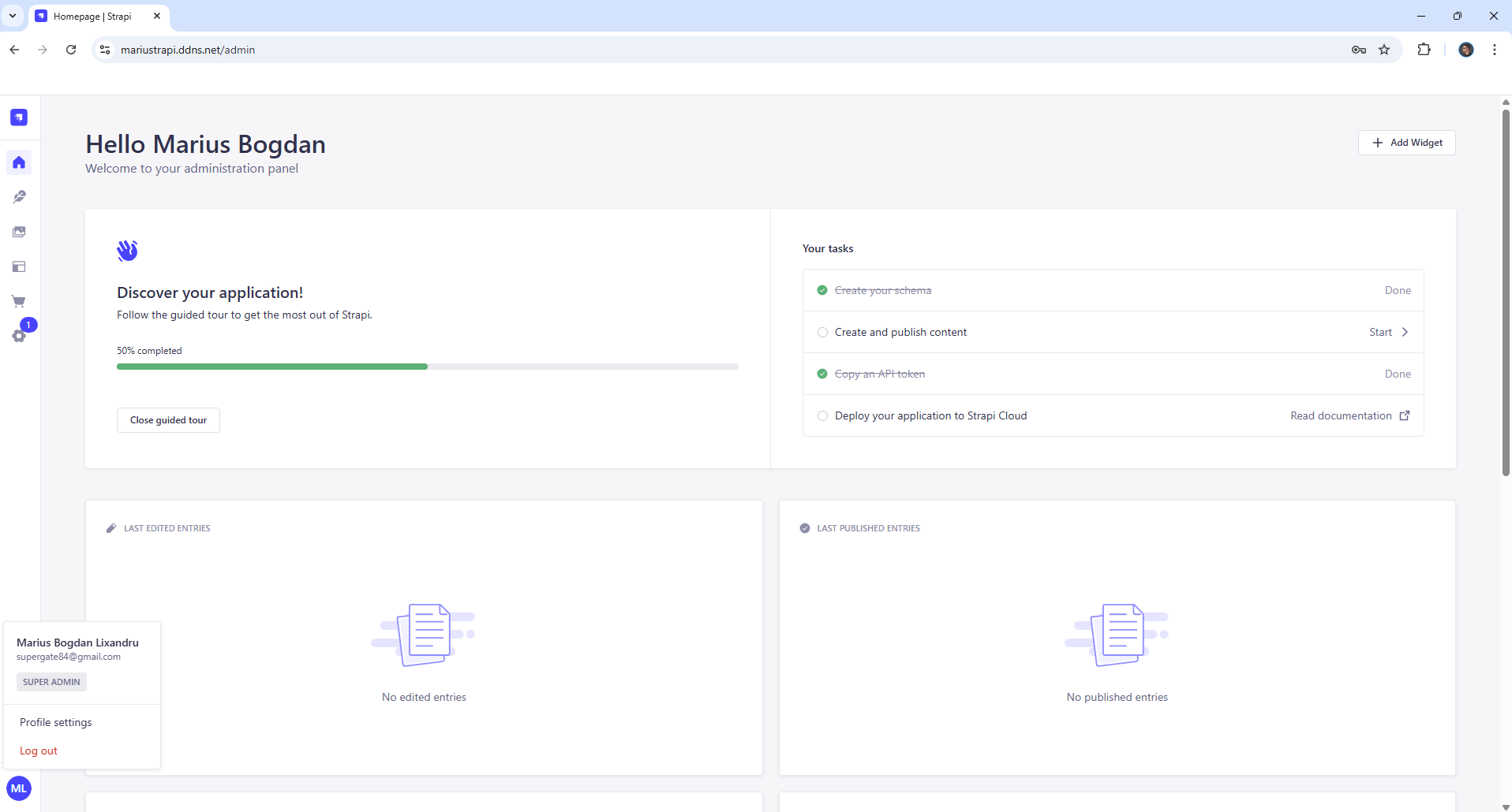 Strapi UGREEN NAS Set up 11
