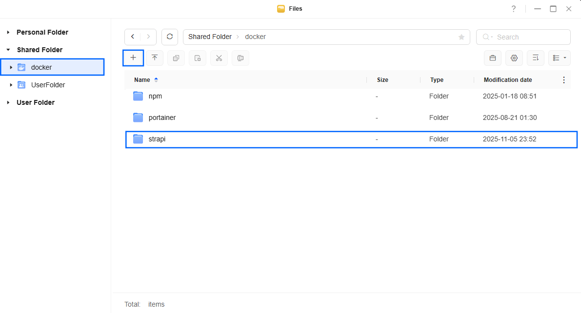 Strapi UGREEN NAS Set up 2