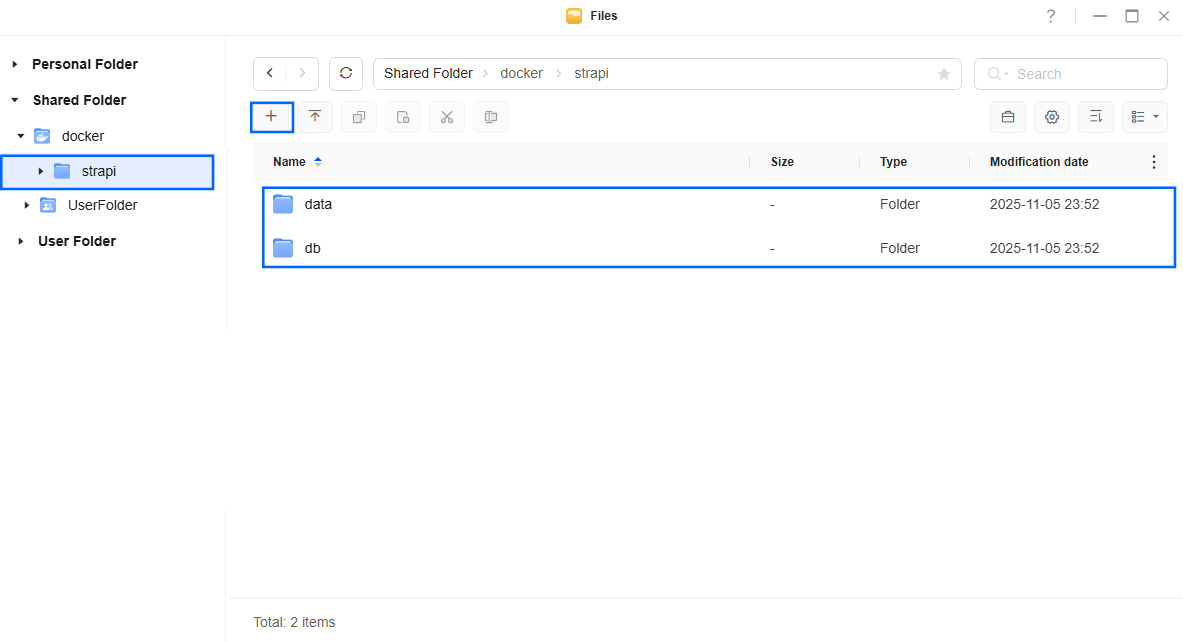 Strapi UGREEN NAS Set up 3