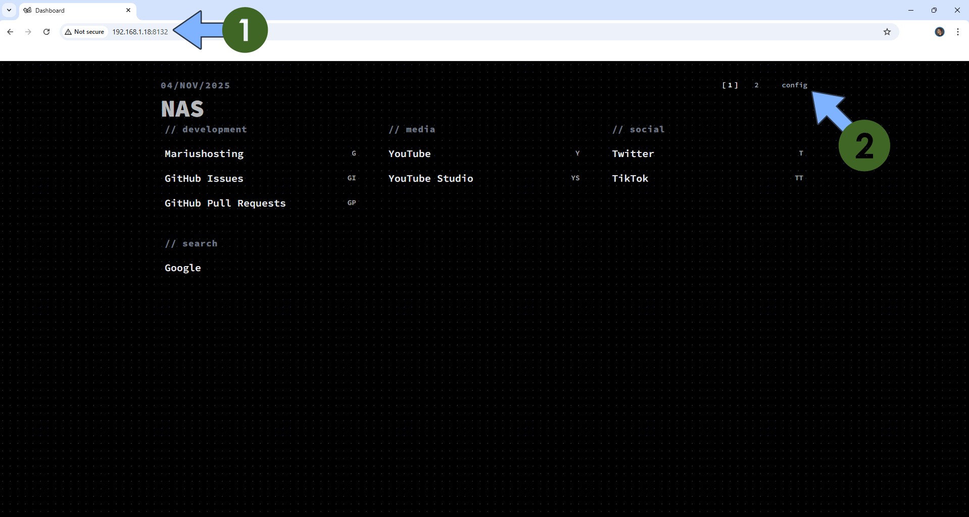 ThinkDashboard Synology NAS Set up 4