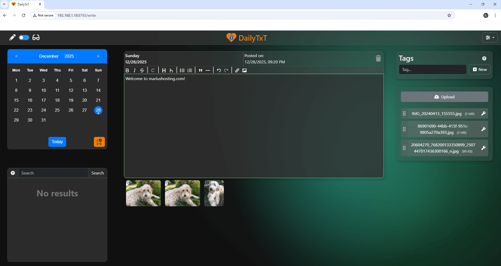 DailyTxT Synology NAS Portainer Set up 11