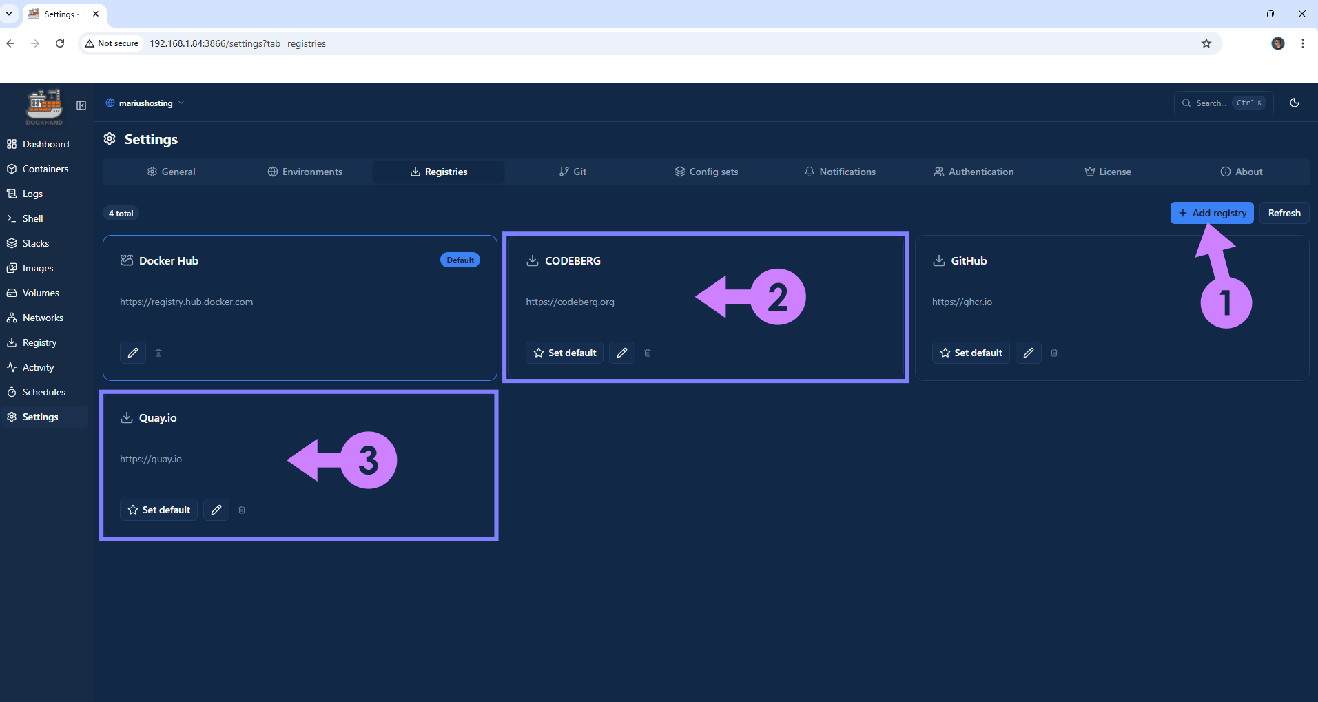 Dockhand Synology NAS Set up 15 new 2027
