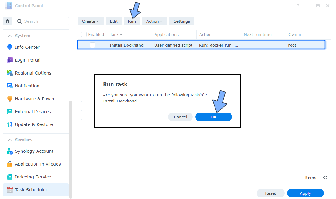 Dockhand Synology NAS Set up 4