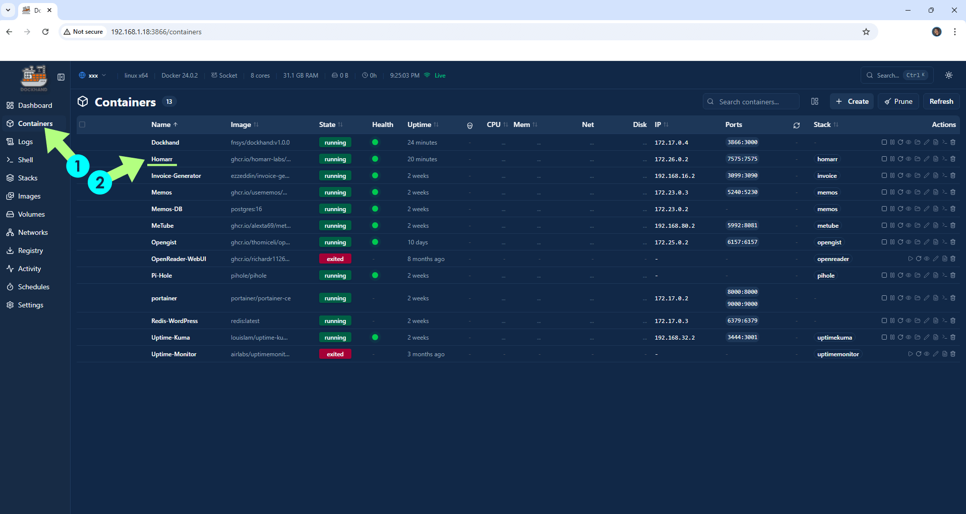 Dockhand Synology NAS Set up 8
