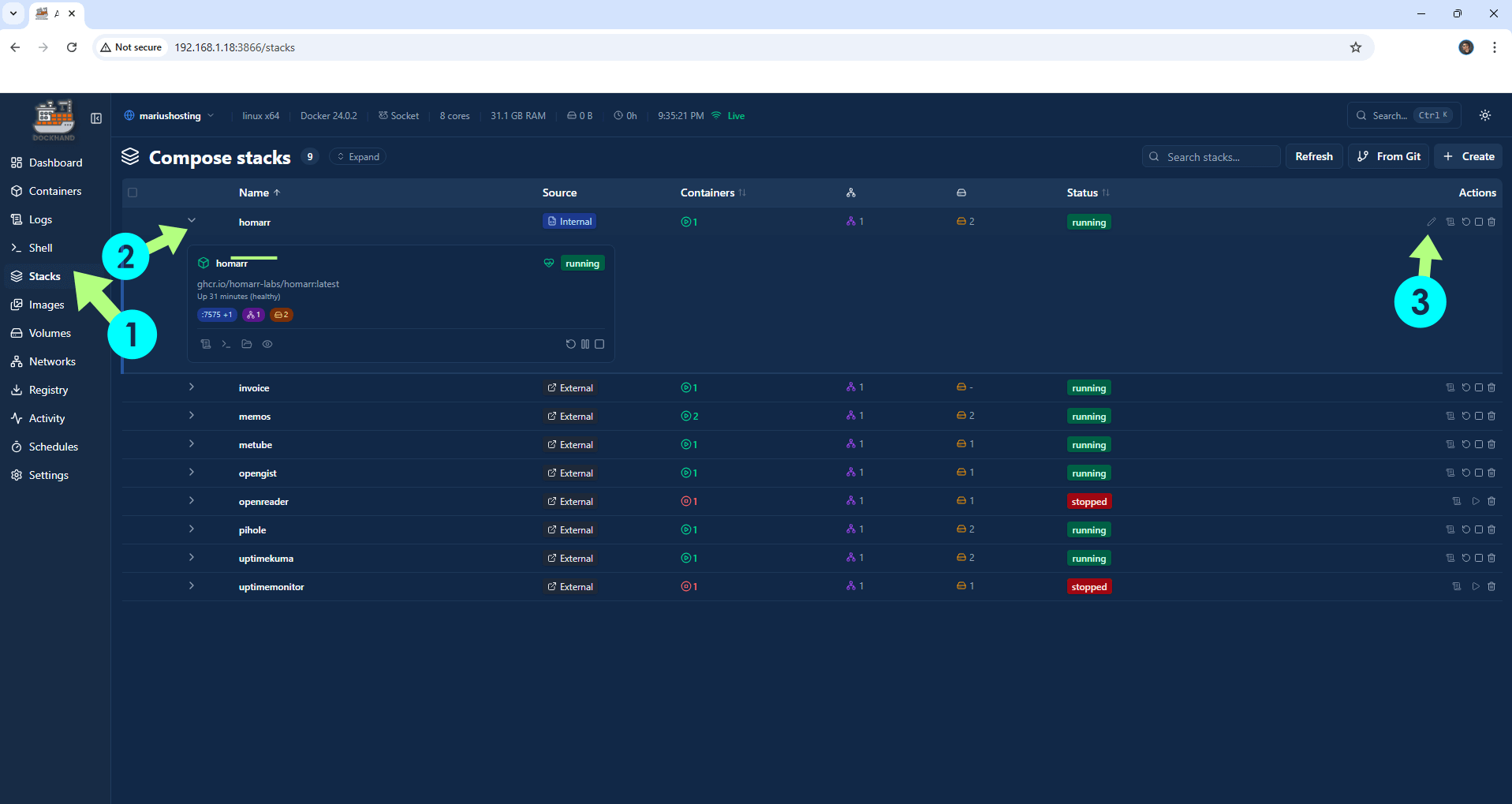 Dockhand UGREEN NAS Docker Install 12