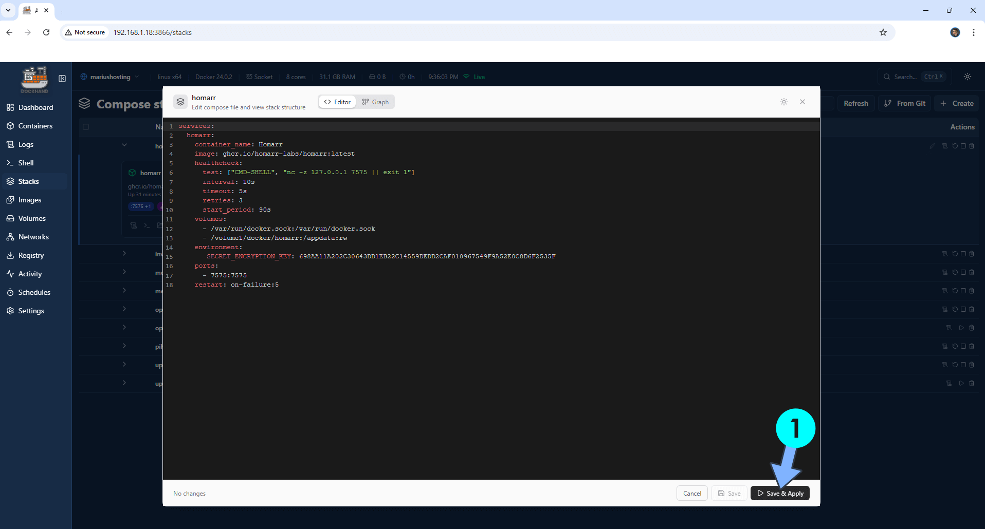 Dockhand UGREEN NAS Docker Install 13