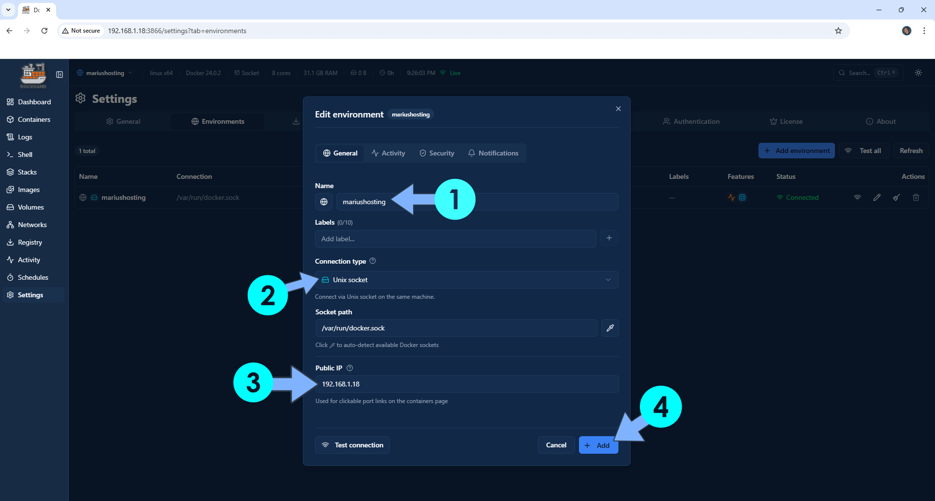 Dockhand UGREEN NAS Docker Install 9