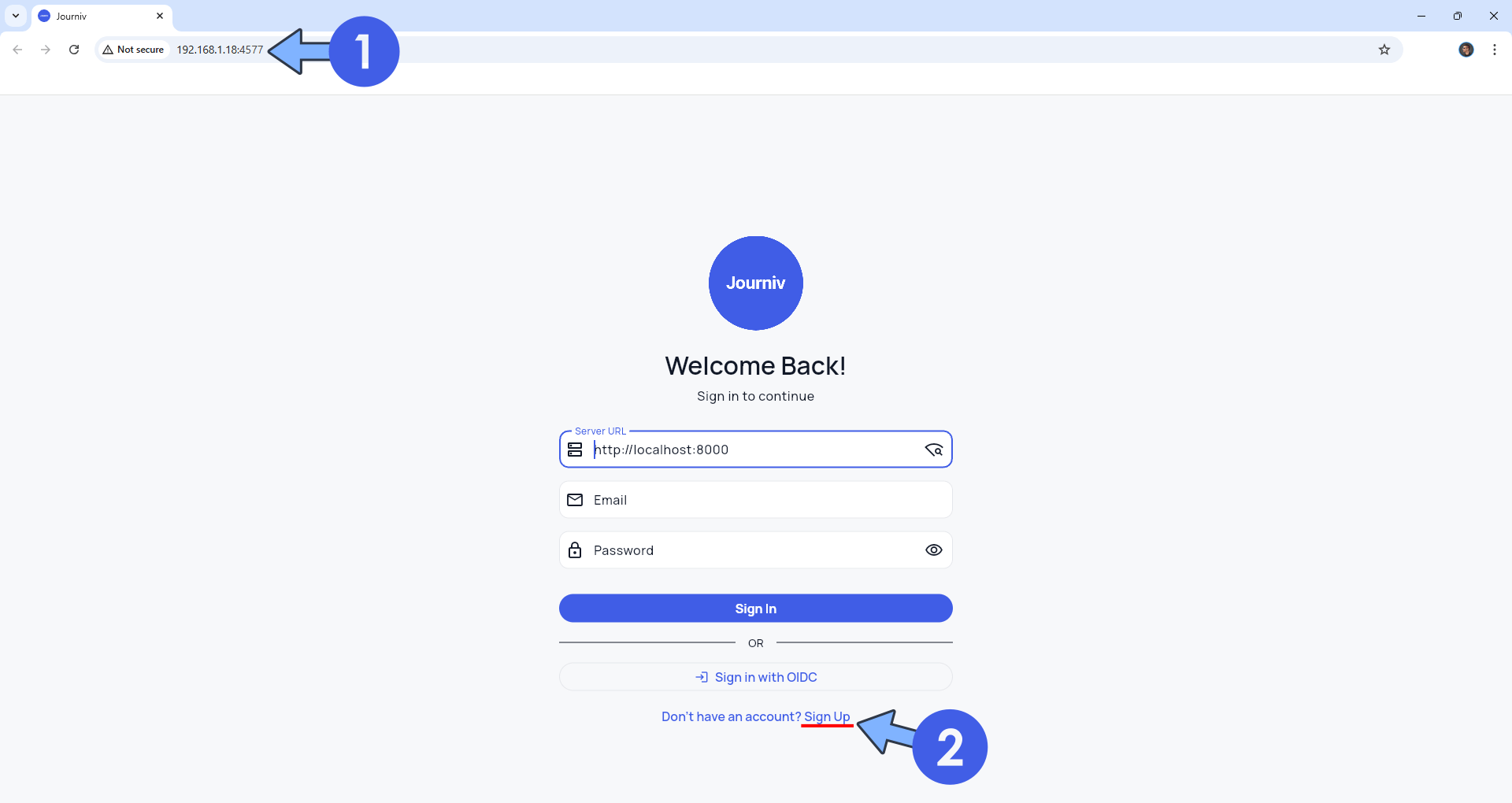 Journiv Synology NAS Set up 4