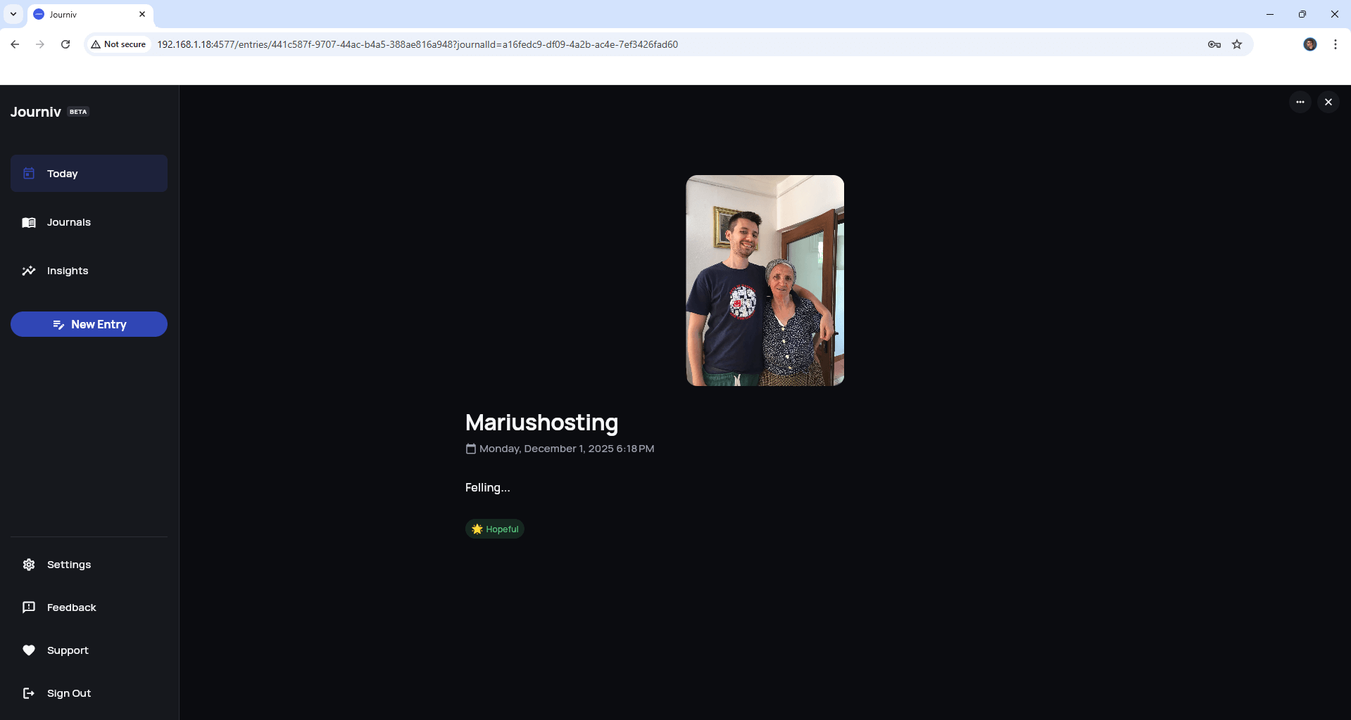 Journiv Synology NAS Set up 9