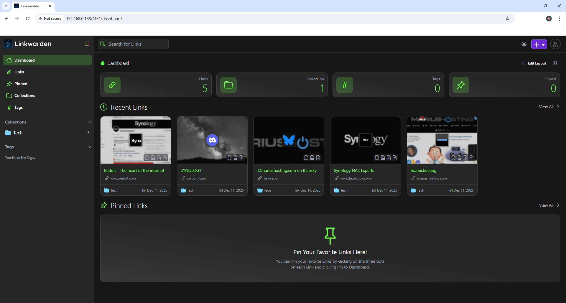 Linkwarden UGREEN NAS Set up 10