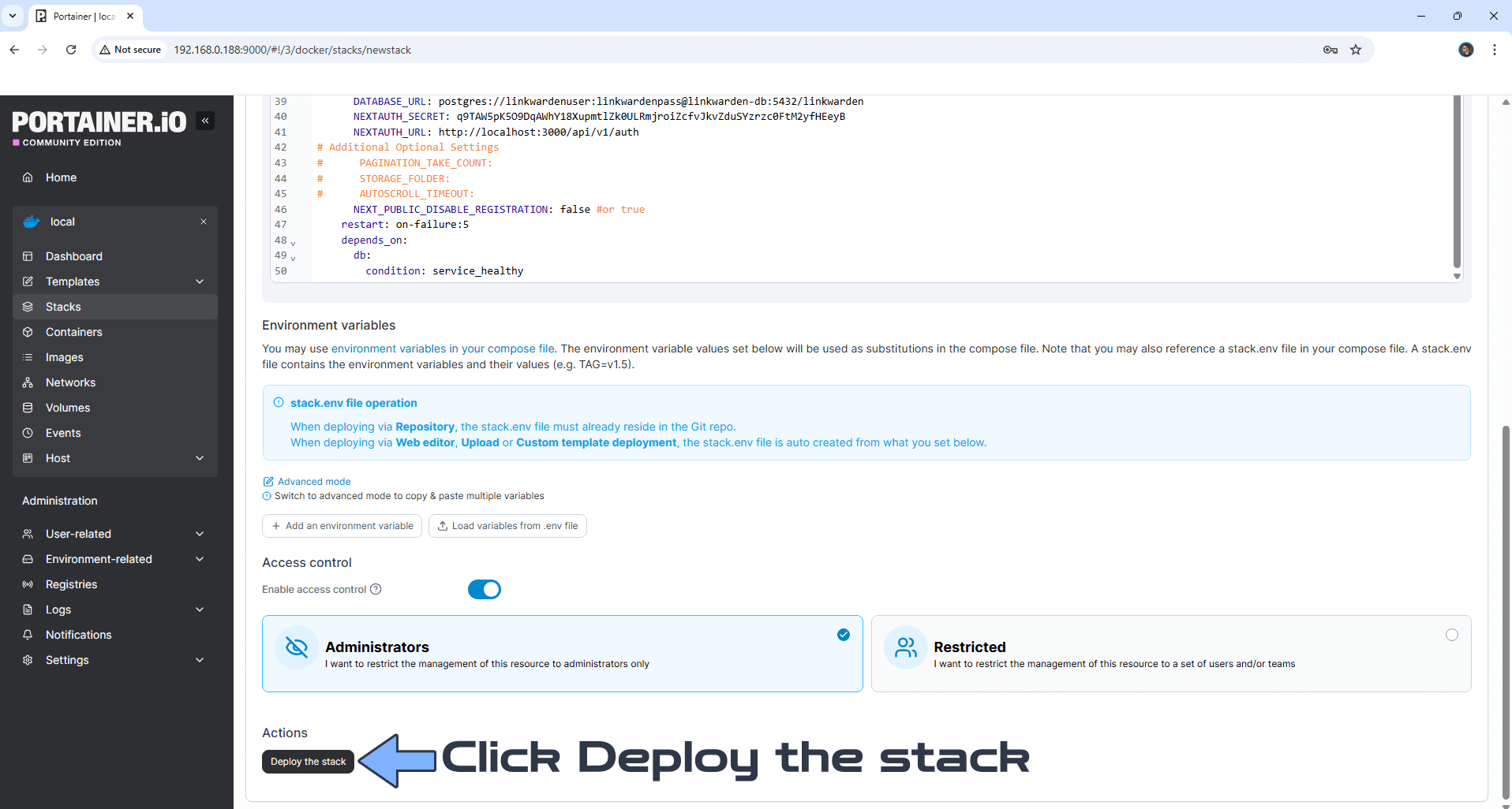Linkwarden UGREEN NAS Set up 4