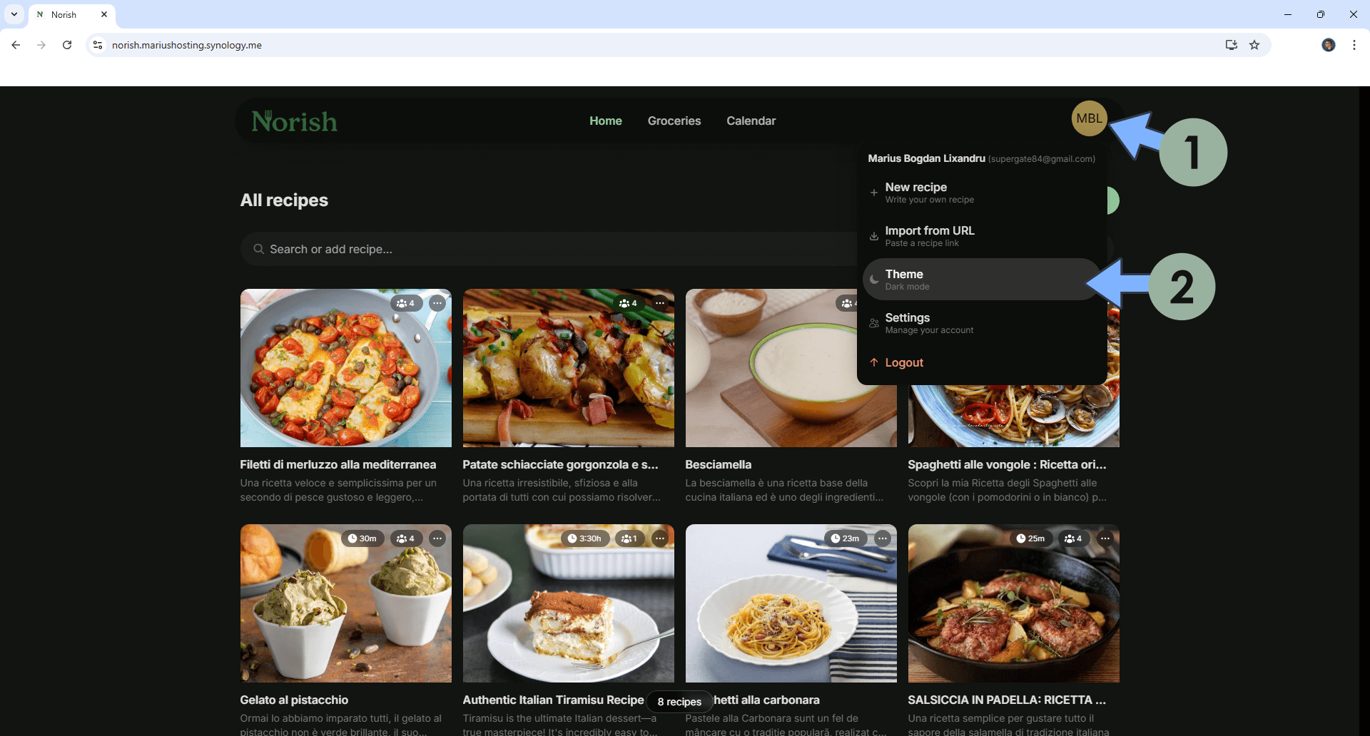 Norish Synology NAS Set up 11