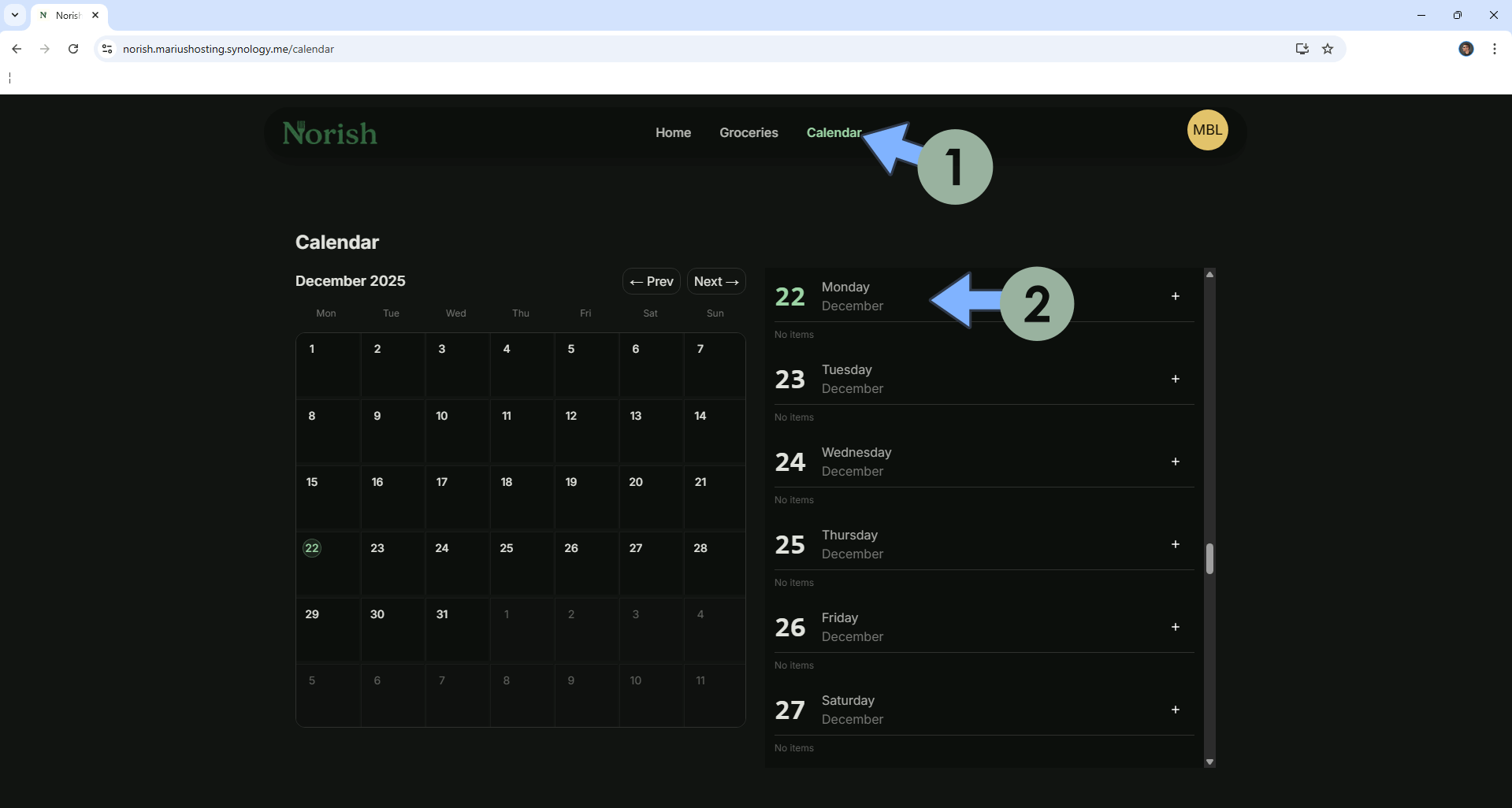 Norish Synology NAS Set up 12