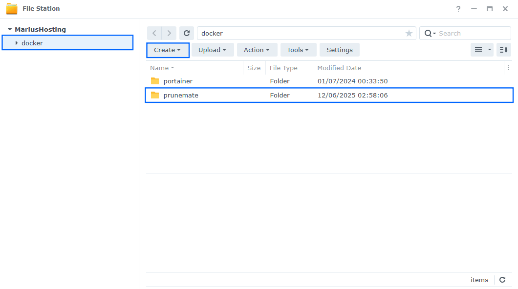 PruneMate Synology NAS Set up 1