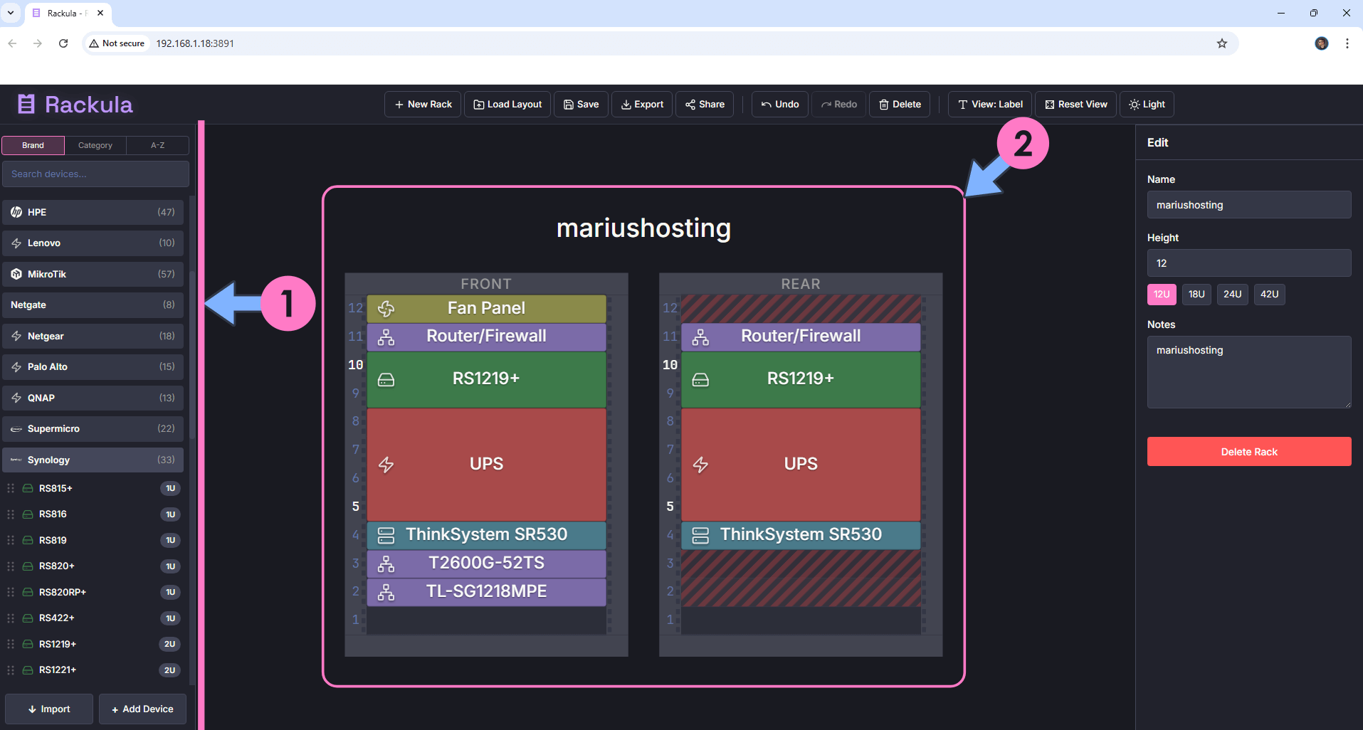 Rackula Synology NAS Set up 4