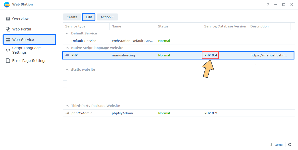 Synology PHP 8.4 Released 2