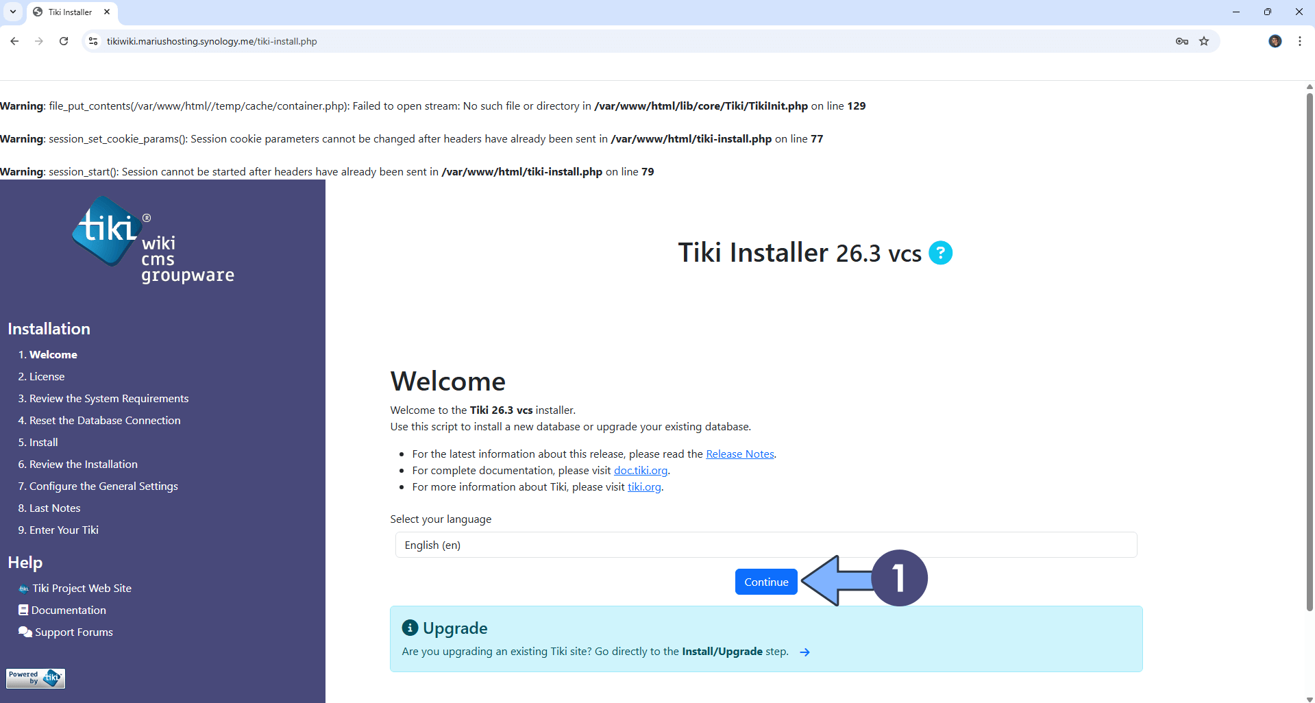 Tiki Wiki Synology NAS Set up 12