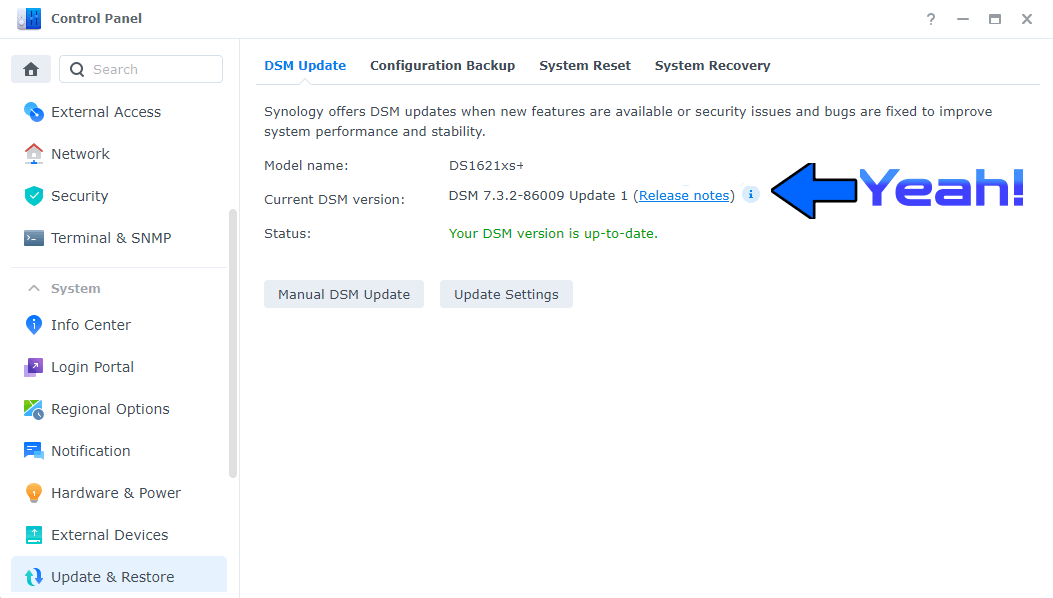 3 Synology DSM 7.3.2-86009 Update 1